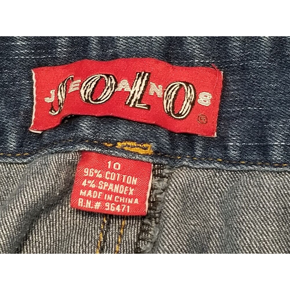 Solo Wide Leg Jeans Women Size 10 Medium Blue Wash Vintage Stretch Denim (32×32) - Picture 5 of 5
